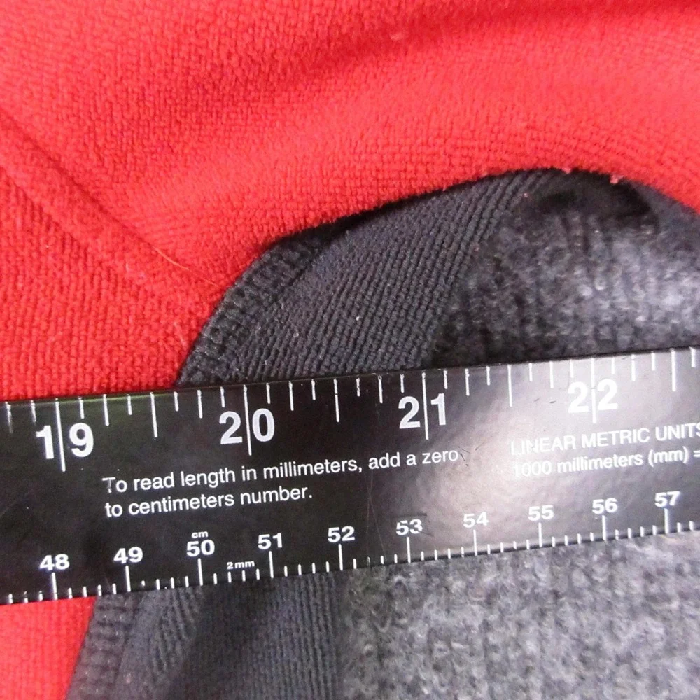 The North Face Jacket Mens Medium Red Gray Fleece Colorblock Full Zip Hiking